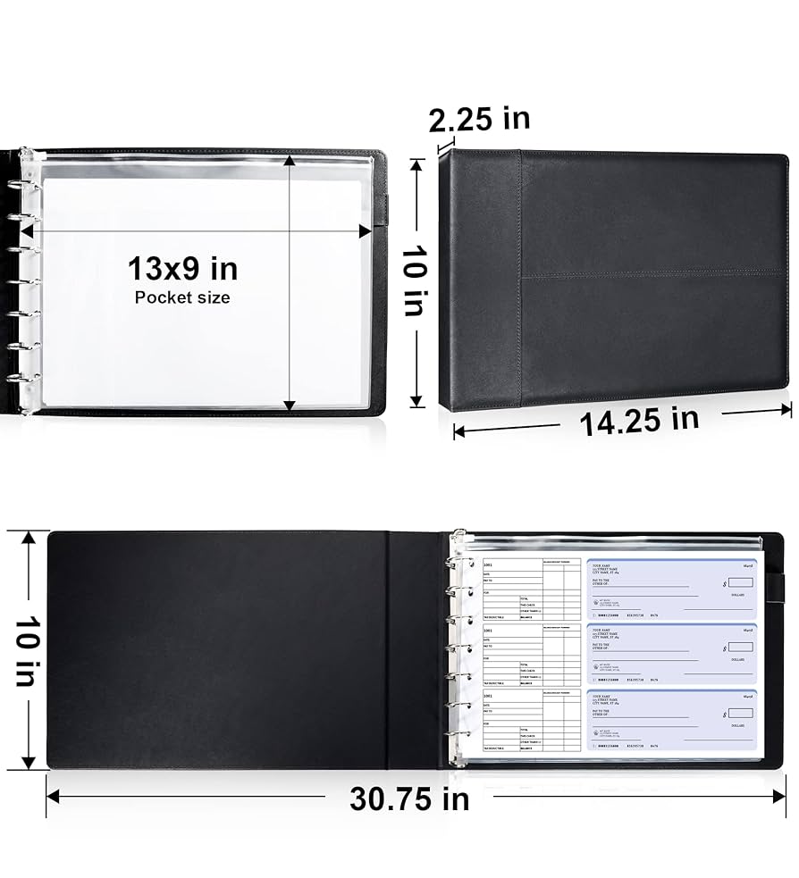 洋書 AGENDA 2014 Amazon.com : SUNEE Checkbook Cover 7 Ring with Zipper Pouch